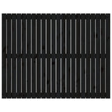 ZNTS Wall Headboard Black 140x3x110 cm Solid Wood Pine 824972