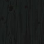 ZNTS Wall Headboard Black 140x3x110 cm Solid Wood Pine 824972