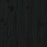ZNTS Wall Headboard Black 140x3x110 cm Solid Wood Pine 824972