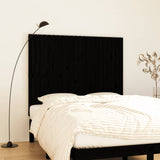 ZNTS Wall Headboard Black 140x3x110 cm Solid Wood Pine 824972