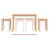 ZNTS Nesting Tables 3 pcs Solid Wood Pine 824978