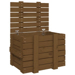 ZNTS Storage Box Honey Brown 58x40.5x42 cm Solid Wood Pine 824996