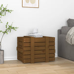 ZNTS Storage Box Honey Brown 58x40.5x42 cm Solid Wood Pine 824996