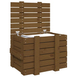 ZNTS Storage Box Honey Brown 58x40.5x42 cm Solid Wood Pine 824996