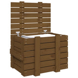 ZNTS Storage Box Honey Brown 58x40.5x42 cm Solid Wood Pine 824996