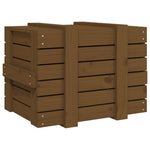 ZNTS Storage Box Honey Brown 58x40.5x42 cm Solid Wood Pine 824996