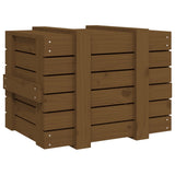 ZNTS Storage Box Honey Brown 58x40.5x42 cm Solid Wood Pine 824996