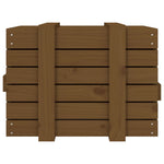 ZNTS Storage Box Honey Brown 58x40.5x42 cm Solid Wood Pine 824996