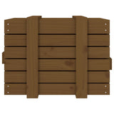ZNTS Storage Box Honey Brown 58x40.5x42 cm Solid Wood Pine 824996