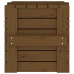 ZNTS Storage Box Honey Brown 58x40.5x42 cm Solid Wood Pine 824996