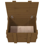 ZNTS Storage Box Honey Brown 58x40.5x42 cm Solid Wood Pine 824996