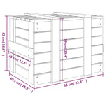 ZNTS Storage Box Honey Brown 58x40.5x42 cm Solid Wood Pine 824996
