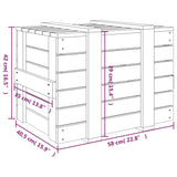 ZNTS Storage Box Honey Brown 58x40.5x42 cm Solid Wood Pine 824996