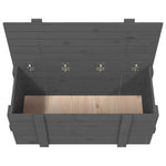 ZNTS Storage Box Grey 91x40.5x42 cm Solid Wood Pine 825000