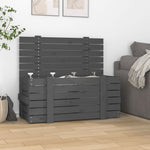 ZNTS Storage Box Grey 91x40.5x42 cm Solid Wood Pine 825000