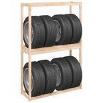ZNTS Tire Rack 120x40x180 cm Solid Wood Pine 825003