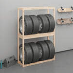 ZNTS Tire Rack 120x40x180 cm Solid Wood Pine 825003
