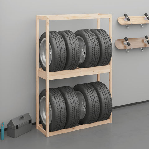 ZNTS Tire Rack 120x40x180 cm Solid Wood Pine 825003