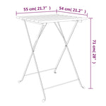ZNTS Folding Bistro Table 55x54x71 cm Solid Wood Acacia and Steel 319973