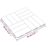 ZNTS Decking Tiles 10 pcs 30x30 cm Solid Wood Teak 319982