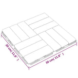 ZNTS Decking Tiles 10 pcs 30x30 cm Solid Wood Teak 319982