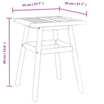 ZNTS Side Table 45x45x60 cm Solid Wood Acacia 362229