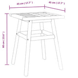 ZNTS Side Table 45x45x60 cm Solid Wood Acacia 362229