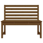 ZNTS Garden Bench Honey Brown 109 cm Solid Wood Pine 824035