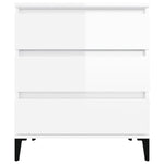 ZNTS Sideboard High Gloss White 60x35x70 cm Engineered Wood 823050