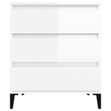 ZNTS Sideboard High Gloss White 60x35x70 cm Engineered Wood 823050
