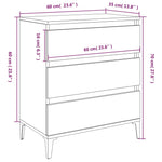 ZNTS Sideboard High Gloss White 60x35x70 cm Engineered Wood 823050
