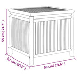 ZNTS Garden Storage Box 60x52x55cm Bamboo 319874