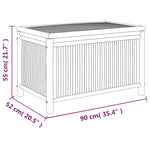 ZNTS Garden Storage Box 90x52x55cm Bamboo 319875