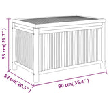 ZNTS Garden Storage Box 90x52x55cm Bamboo 319875