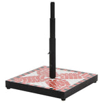 ZNTS Parasol Base Terracotta and White Square 12 kg 362218