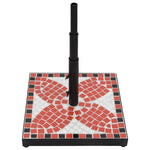 ZNTS Parasol Base Terracotta and White Square 12 kg 362218