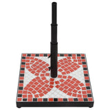 ZNTS Parasol Base Terracotta and White Square 12 kg 362218