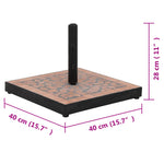 ZNTS Parasol Base Terracotta Square 12 kg 362220