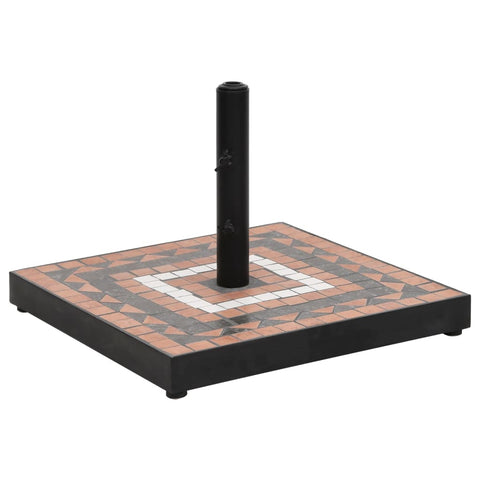 ZNTS Parasol Base Terracotta and White Square 12 kg 362226
