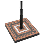ZNTS Parasol Base Terracotta and White Square 12 kg 362226