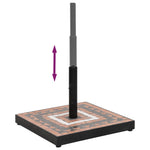 ZNTS Parasol Base Terracotta and White Square 12 kg 362226