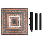 ZNTS Parasol Base Terracotta and White Square 12 kg 362226