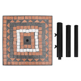 ZNTS Parasol Base Terracotta and White Square 12 kg 362226