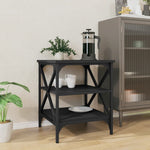 ZNTS Side Table Black 40x42x50 cm Engineered Wood 825772