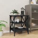 ZNTS Side Table Black 40x42x50 cm Engineered Wood 825772