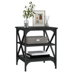ZNTS Side Table Black 40x42x50 cm Engineered Wood 825772