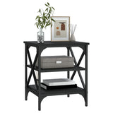 ZNTS Side Table Black 40x42x50 cm Engineered Wood 825772