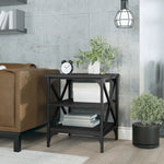 ZNTS Side Table Black 40x42x50 cm Engineered Wood 825772