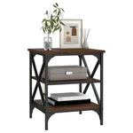ZNTS Side Table Brown Oak 40x42x50 cm Engineered Wood 825780
