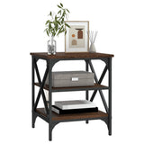 ZNTS Side Table Brown Oak 40x42x50 cm Engineered Wood 825780